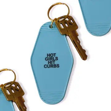 Hot Girls Hit Curbs Keychain