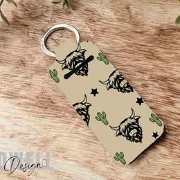 Highland Cow Chapstick Keychain